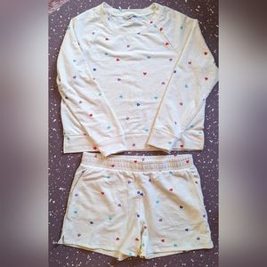 Wildfox Lounge Set - Oatmeal Hearts